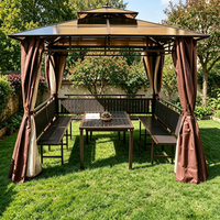 Pavillon en acier robuste et imperméable Source Factory Farmhouse pour jardin, hôtel, piscine et terrasse