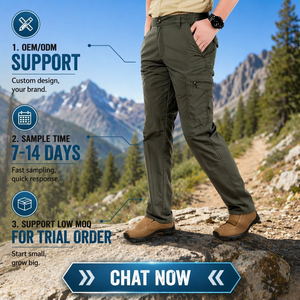 TIMETEX Lightweight Breathable Men's Summer Storm Pants Quick-Drying <strong>Waterproof</strong> Multi-Pocket <strong>Overalls</strong> Large Size L Knitted - Product Image 1