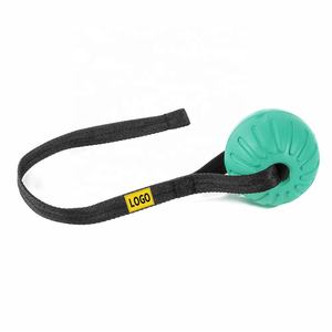 Jouets à mâcher pour chiens écologiques avec logo personnalisé, balles pour animaux de compagnie en EVA avec corde, nouveau produit très vendu, vente directe du fabricant - Product Image 1
