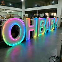 Lettres lumineuses LED RGB LOVE en acier inoxydable de 3, 4 et 5 pieds, personnalisées en usine, pour mariages, événements, locations et entreprises