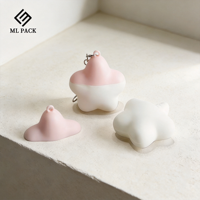 ML PACK Contenant en silicone portable en forme d'étoile avec porte-clés - Mini flacon de voyage rechargeable pour baume à lèvres, crème pour les mains