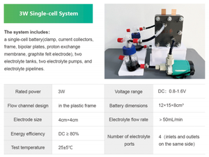Sistema Completo di Batteria a Flusso Redox al Vanadio da 3W di Grado Laboratorio con Serbatoi/Pompe per Ricerca Universitaria - Product Image 6