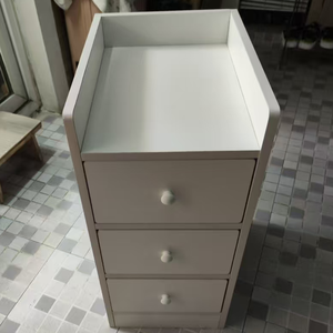 Mueble de Almacenamiento Moderno de Madera de Teca Maciza para Junto a la Cama, con 2 Cajones, para Dormitorio - Product Image 5