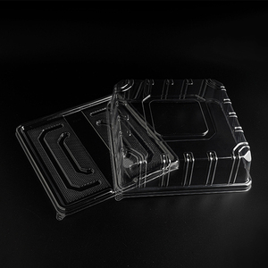 Lo stampo esistente accetta l'ordine personalizzato quadrato con Base trasparente coperchio trasparente confezione in plastica resistente per torte - Product Image 2