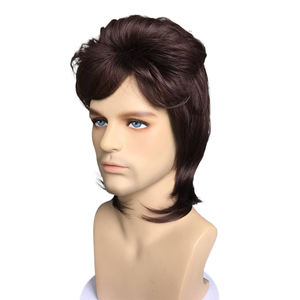 วิกผมผู้<span class=keywords><strong>ชาย</strong></span>สีน้ำตาลเข้มทนความร้อน วัสดุสังเคราะห์ ราคาโรงงาน ทรงผมธรรมชาติ  พร้อมตาข่ายโปร่งใสสีชมพู  ทรงผมสั้นแบบมี<span class=keywords><strong>หน้าม้า</strong></span> - Product Image 3