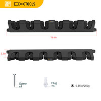 Support de canne à pêche DX Tools BL-043D en plastique ABS, support mural, 37*5.8cm, 252g, utilisation multi-positions pour garage et rangement de bateau