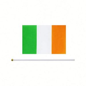 Wholesale Polyester Cheap Stock 14x21cm St. Patrick Day Hand Held Mini Ireland Irish Waving <b>Flag</b> - Product Image 3