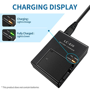 เครื่องชาร์จแบตเตอรี่กล้องสำหรับ Canon <span class=keywords><strong>EOS</strong></span>, LP-E10เครื่องชาร์จแบตเตอรี่กล้อง EU T3 T5 T6 T7 X50 X70 X80 X90 1100D 1200D 1300D <span class=keywords><strong>EOS</strong></span> <span class=keywords><strong>1500D</strong></span> 2000D - Product Image 3