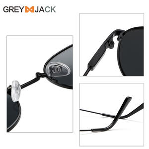 เกรย์แจ็คแว่นกันแดดทรงกลมโลหะ ยูวี 400 โพลาไรซ์ เลนส์ TAC ประเภท 3 ที่บังแดด กรอบสีดำ - Product Image 2