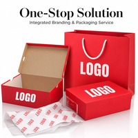 Boîte à chaussures en carton recyclé Micro-Pak rouge personnalisée Finition mate Avantage UV Emballage moderne en carton pour vêtements certifié FSC