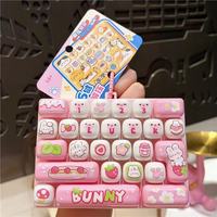 Porte-clés anti-stress en PC transparent, forme clavier, boutons réalistes à clic, chaîne métallique, pendentif, sensoriel