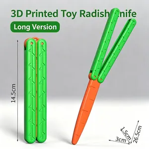 Juguete Antiestrés de Látex Impreso en 3D, Cuchillo de Repollo, Estilo Mariposa, Descompresión por Gravedad, Alivio del Estrés, Cuchillo de Zanahoria, Niños, Vietnam - Product Image 2