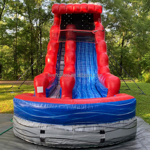 Toboggan aquatique gonflable commercial double piste pour la vente - Product Image 4