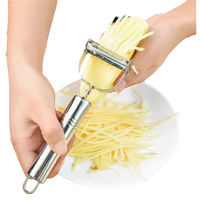 Premium ergonomische multifunctionele huishoudelijke keuken aardappel- en groentesnijder van roestvrij staal