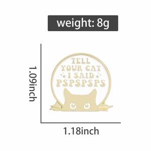 Dile a tu gato que dije Pspspsps pines esmaltados divertidos hechizos mágicos gato broches de Metal mochila insignia de solapa al por mayor - Product Image 6