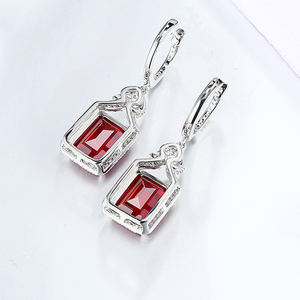 <span class=keywords><strong>Orecchini</strong></span> a Perno alla Moda in Argento Sterling 925, Gioielli Artigianali con Pietra di <span class=keywords><strong>Rubino</strong></span>, <span class=keywords><strong>Orecchini</strong></span> <span class=keywords><strong>Pendenti</strong></span> per Donne - Product Image 4