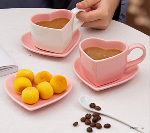 Juego de <span class=keywords><strong>Taza</strong></span> y Platillo de Café con Diseño Creativo de Colores, <span class=keywords><strong>Taza</strong></span> de Cerámica, <span class=keywords><strong>Taza</strong></span> de Té Estilo Francés - Product Image 1