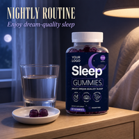 Gummies pour le sommeil en vrac, sans sucre, soin nocturne, approvisionnement OEM, 60 pièces