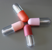 Tube de rouge à lèvres rose personnalisé Custe 2ml 3ml 4ml 5ml, mini conteneur cosmétique en ABS avec bouchon en caoutchouc WD-952