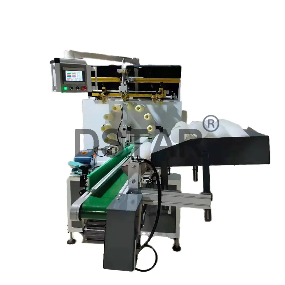 Máquina de serigrafía a un color con sensor Cilindro de vasos de papel Impresora de pantalla proporcionada por seda Certificación CE 350