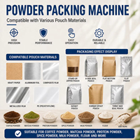 YS-SP200 – Nouvelle machine automatique multifonction contrôlée par PLC pour le conditionnement de café, lait en poudre, protéines en poudre et préparations en sachets film/plastique