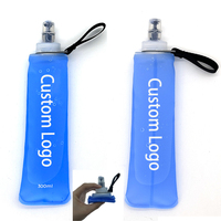 Flacon souple anti-fuite Bouilloire de course pliable Bouteille d'eau douce pliable Flacon de sport portable avec dragonne