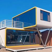 Chine Design Personnalisé Mobile De Luxe 20 pieds Portable Cabines Lumière Modulaire Bureau Extérieur Histoire Unique Minuscule Maison Apple Cabin