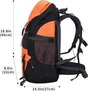 <span class=keywords><strong>Sac</strong></span> à dos <span class=keywords><strong>de</strong></span> <span class=keywords><strong>randonnée</strong></span> imperméable <span class=keywords><strong>de</strong></span> grande capacité <span class=keywords><strong>50L</strong></span> à la mode PVC <span class=keywords><strong>Sac</strong></span> <span class=keywords><strong>de</strong></span> camping portable pour les voyages en plein air Aventure Fermeture éclair - Product Image 4