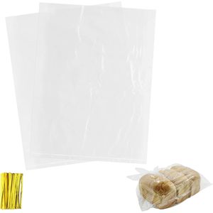 Belinlen Plastic Produce <b>Bags</b> 18x24 Inch Clear Food Grade Three Side Seal For <b>Bread</b> Storage Packing - Product Image 1