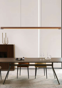 30W Dimmable Moderne Minimaliste en Bois <span class=keywords><strong>LED</strong></span> Suspension Linéaire Home Office Lustre en Cristal <span class=keywords><strong>Plafond</strong></span> <span class=keywords><strong>Suspendu</strong></span> pour Bureau - Product Image 3