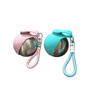 Nouveau produit : Gourde portable pour chien en acier inoxydable 304, motif arc de cercle, pour promenades et utilisation en extérieur - Product Image 4