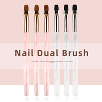 1pcs Nail Art Brush Metal Handle Nail Liner Brush Stripe Pattern Painting Brush Acrylic UV Gel Extension Drawing Carving Pen