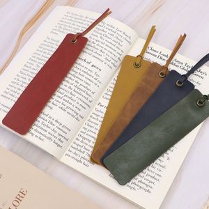 Stocked Cheap Custom Engraved Mark Retro Book Lover <b>Gift</b> Pu Leather Page Markers for Reading Lovers - Product Image 3