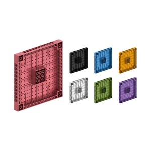 <span class=keywords><strong>Plaque</strong></span> de base épaisse 16x16 en plastique ABS compatible 65803 pour jouet de construction, avec trous, pour créer des scènes librement - Product Image 3