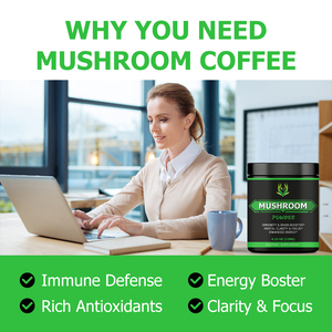 Wholesale Price Mushroom Coffee Powder Immunity & Brain Booster Coffee Support Clarity and Focus Mushroom <b>Supplement</b> Drink - Product Image 5