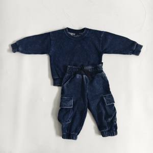 कूल लड़कों एसिड वॉश बच्चों को जेगर साइड पैंट थोक बच्चों के कपड़े - Product Image 5