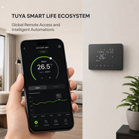 Thermostat de chauffage au sol intelligent programmable hebdomadaire avec récepteur RF sans fil WIFI