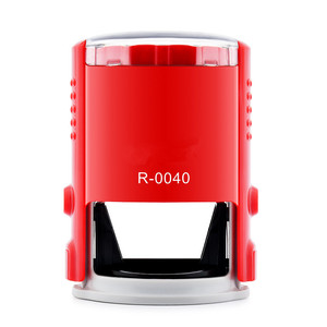 Sello Redondo de Plástico Autoentintable R40 Grande con Diseño en Blanco para Logotipo Personalizado para Uso en Oficina - Product Image 6