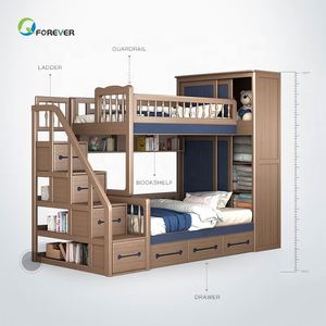 Cama Alta y Baja Americana YQ JENMW, Literas Modernas para Niños, Cama Simple para Padres e Hijos - Product Image 1