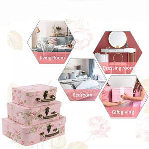 Scatola Regalo Ecologica a Forma di Valigia in Cartone con Logo Personalizzato e Manico, Piccola Scatola Vintage in Carta con Manico per <span class=keywords><strong>Regali</strong></span> - Product Image 2