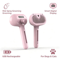 Peigne démêlant et anti-chute pour animaux de compagnie, avec poignée souple, portable, facile à nettoyer, pour usage quotidien à la maison ou en voyage, adapté aux chats et aux chiens, en ABS