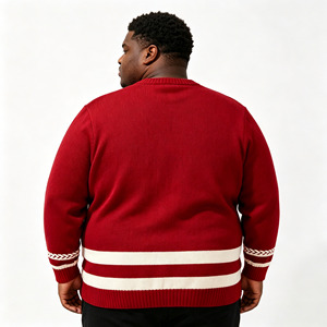 Popolare Maglione Sportivo Retrò da Uomo Taglia Grande, Resistente alle Pieghe, Collo Tondo, Spesso e Caldo per Autunno e Inverno - Product Image 3
