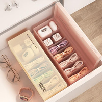 Organisateur de câbles carré en plastique PP, solution de rangement pour cordon d'alimentation, chargeur de téléphone, prise; Gadget de gestion des câbles de bureau