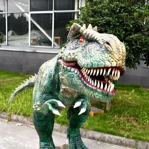 Proveedor de dinosaurios mecánicos de tamaño natural artificial Zigong, dinosaurio animatronic robótico para museo