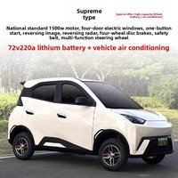 Voiture électrique compacte à quatre roues et quatre portes pour personnes âgées - Pas de permis de conduire requis - Climatisation intégrée - Moteur 1500W