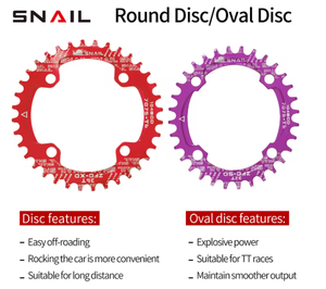 Plateau de chaîne de vélo SNAIL 104BCD à dents larges et étroites 32T/34T/36T/38T rond/ovale, plateau unique ou Shimao/<span class=keywords><strong>SRAM</strong></span> - Product Image 4