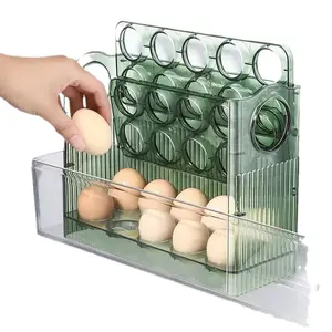 冰箱储物架厨房仅鸡蛋纸箱用于鸡蛋折叠和翻转的鸡蛋纸箱