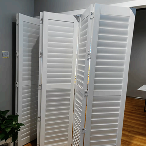 Chất lượng cao PVC ngang Bi-Fold cửa sổ cửa chớp tùy chỉnh bên ngoài và nội thất Rèm cho cửa trượt trồng Shades - Product Image 4