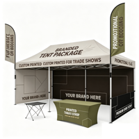 Auvent publicitaire extérieur en aluminium résistant aux UV et imperméable, livraison en 3 jours, idéal pour les expositions