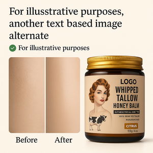 Fini à l'herbe Suif de boeuf Baume au miel Hydratant pour le visage Cire d'abeille biologique et miel biologique Formule naturelle au parfum léger - Product Image 4